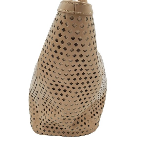 MY Flat in London Brighton Leather Perforated Shoulder Bag Handbag Purse Large - Picture 6 of 9